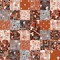 Sykel Enterprises-University of Texas  Cheater Quilt Printed Cotton Fabric-Texas Longhorns Cotton Fabric with Patchwork Cheater Quilt Print-60” Width